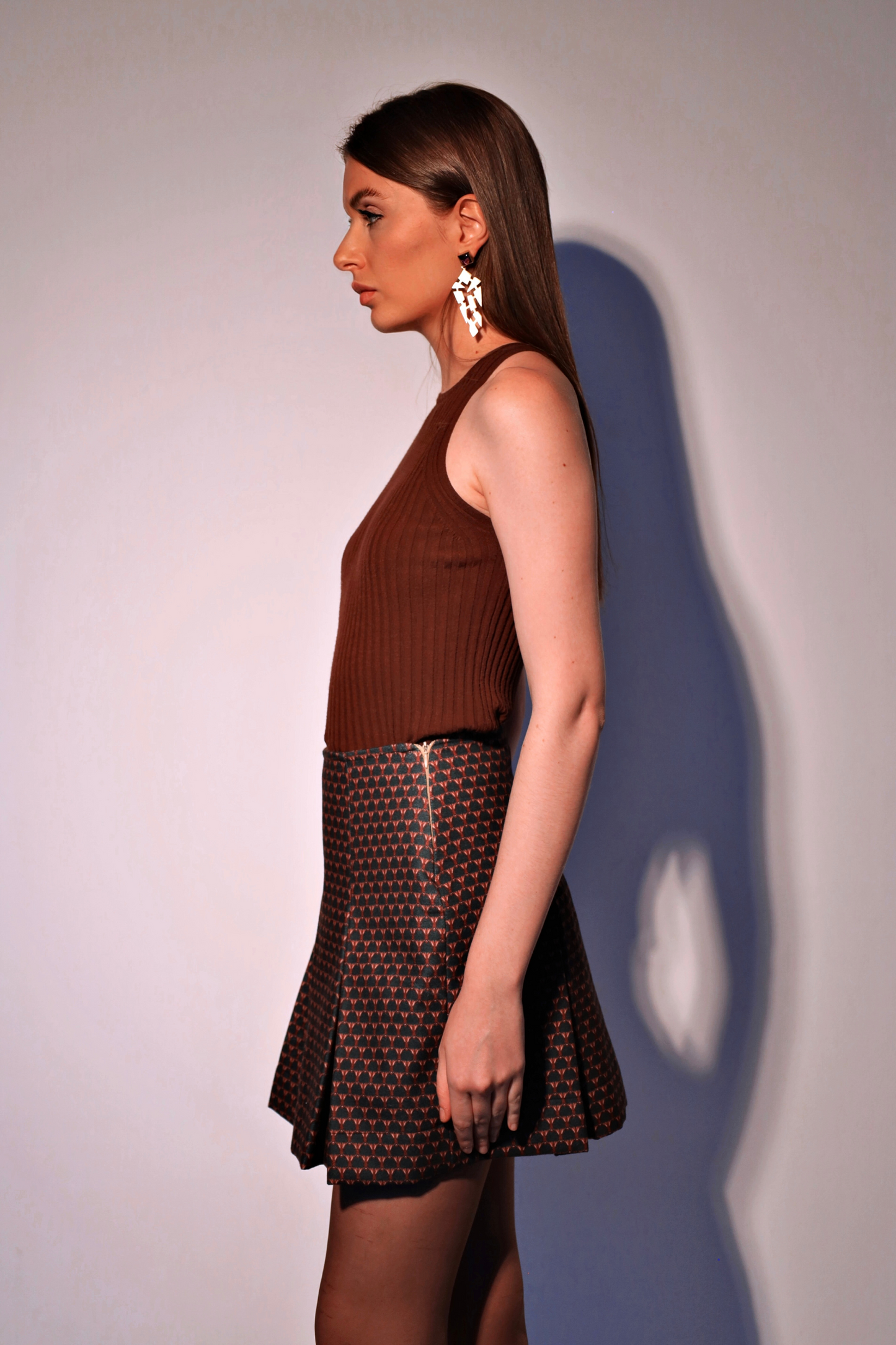 The Green Waterlily | Wool Skirt