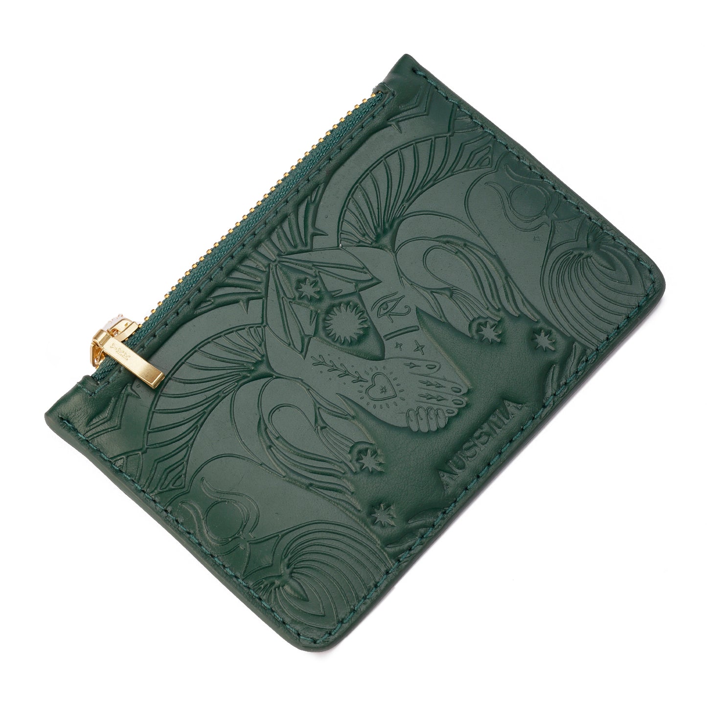 Bound in Light | Green Leather Mini Wallet