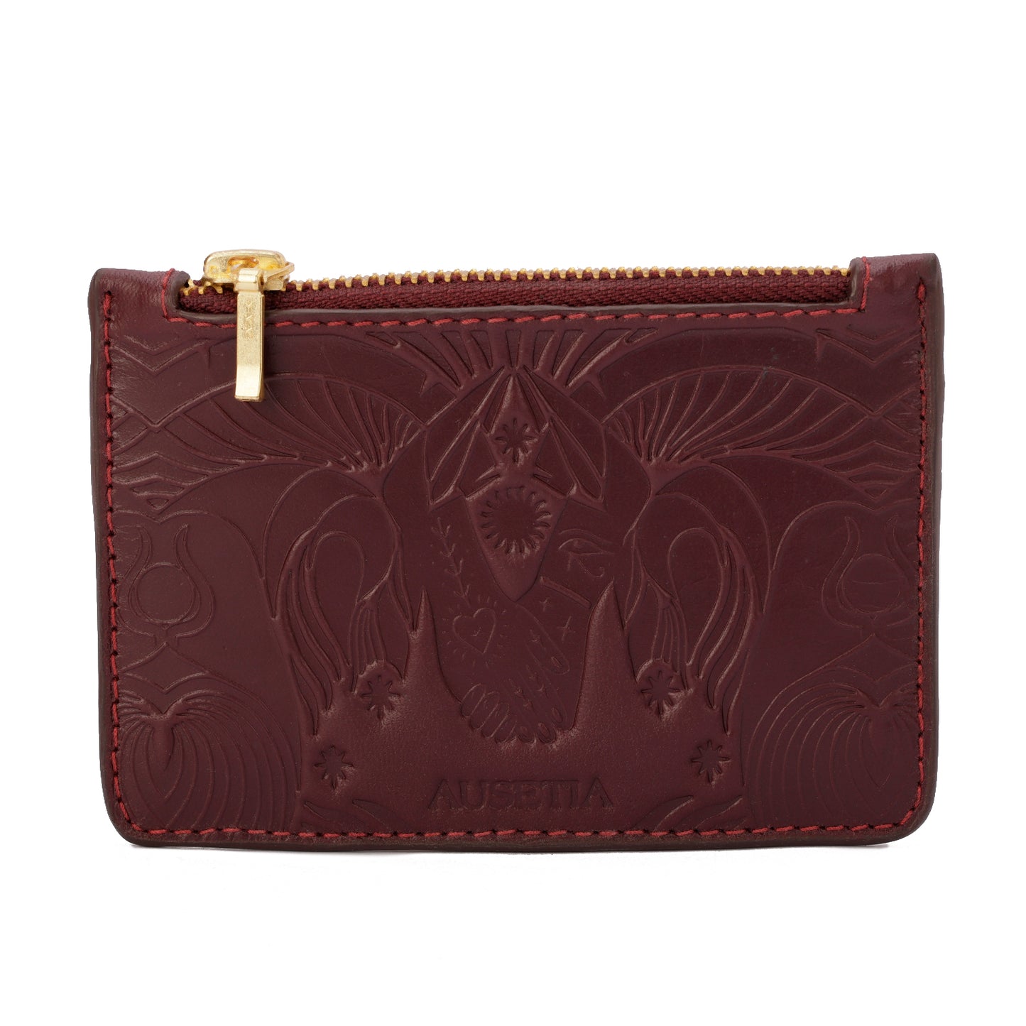 Bound in Light | Burgundy Leather Mini Wallet