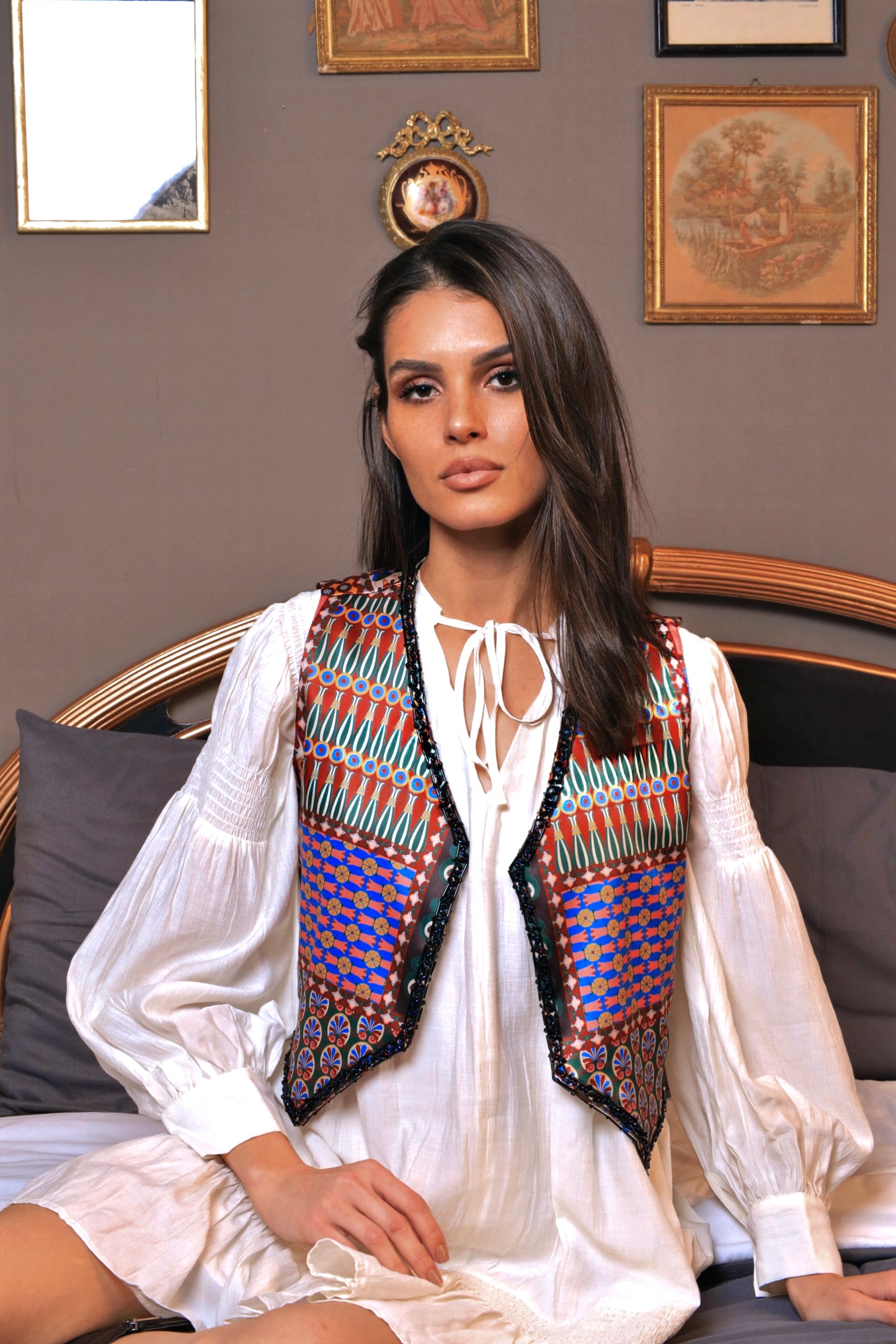 Precious | Beaded Double-Face Vest