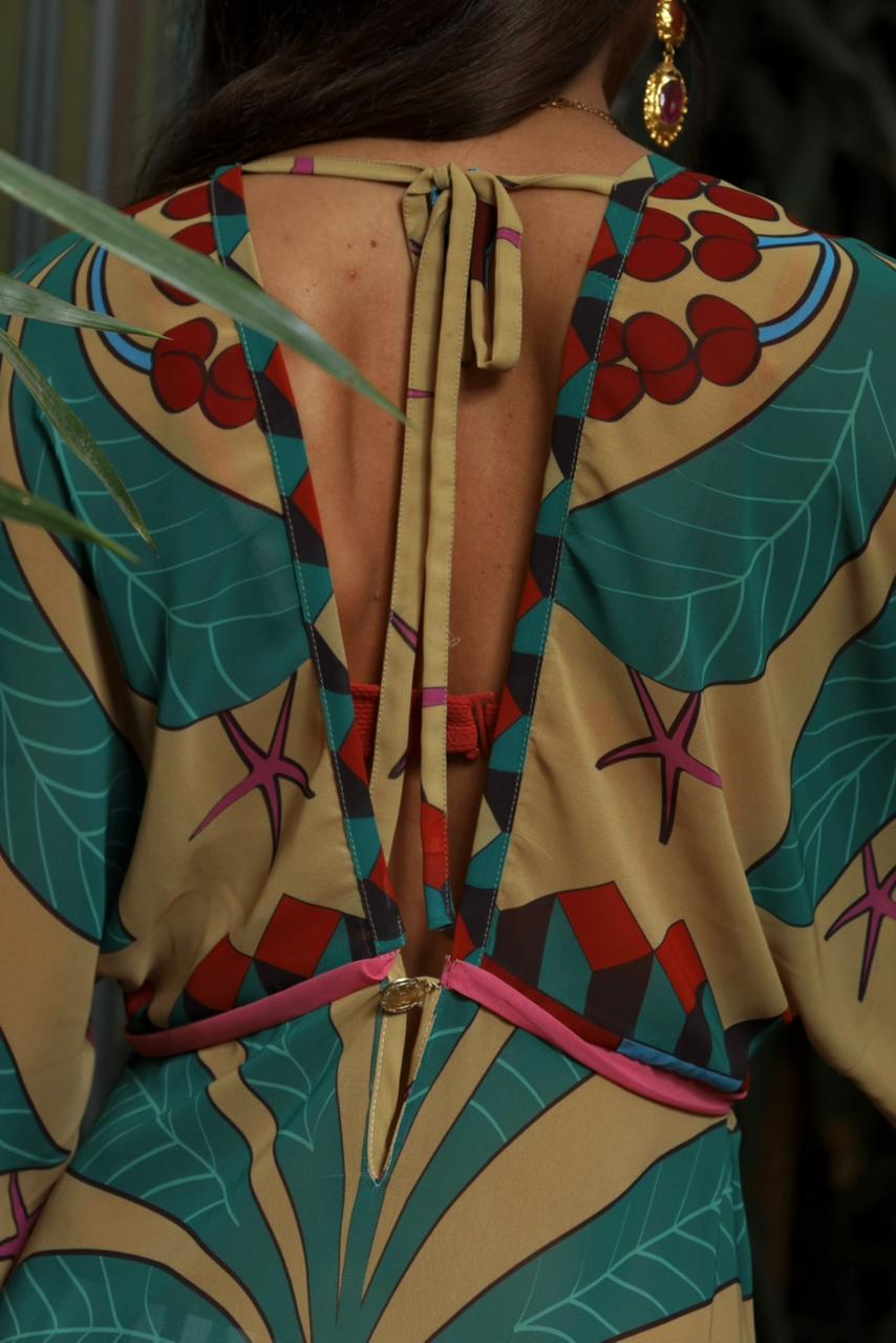 Golden Palms | Cover-Up Dress