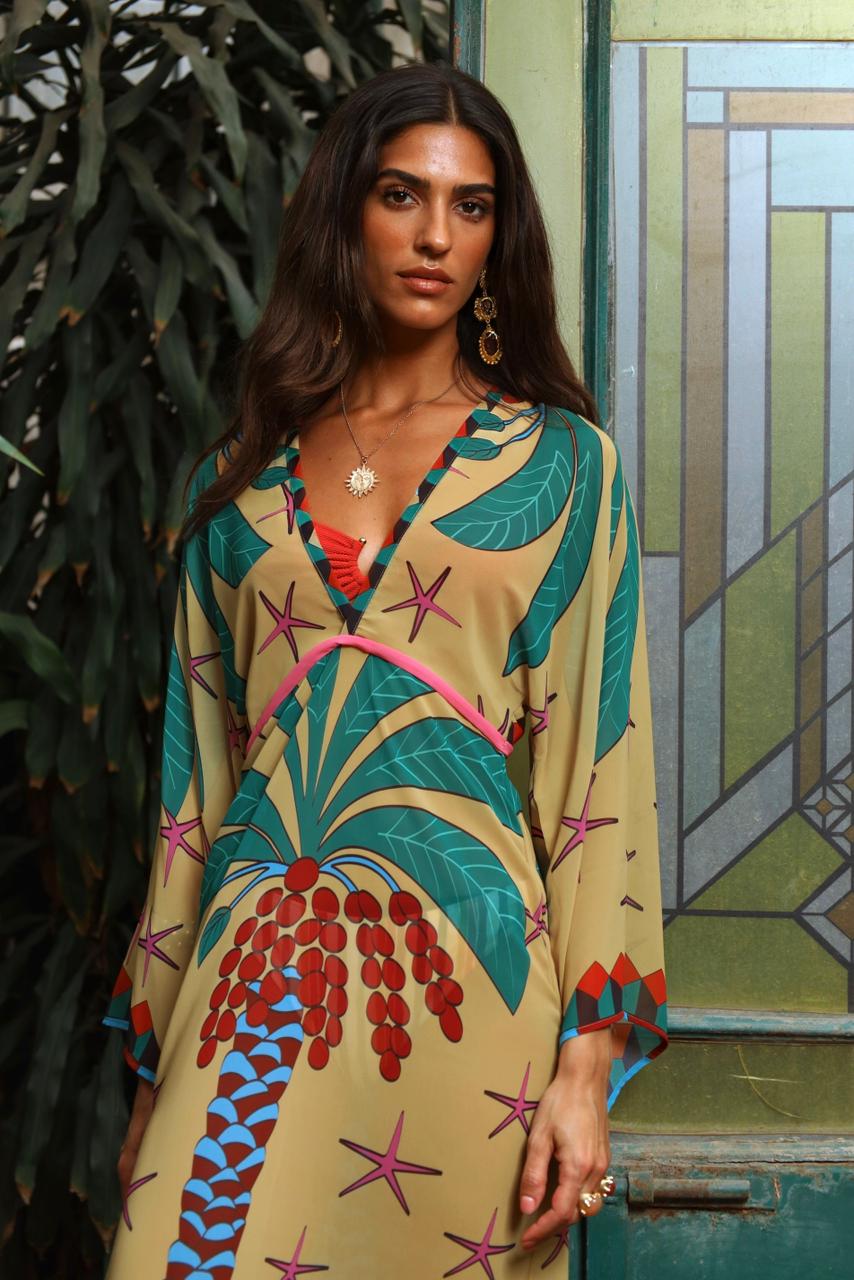 Golden Palms | Cover-Up Dress