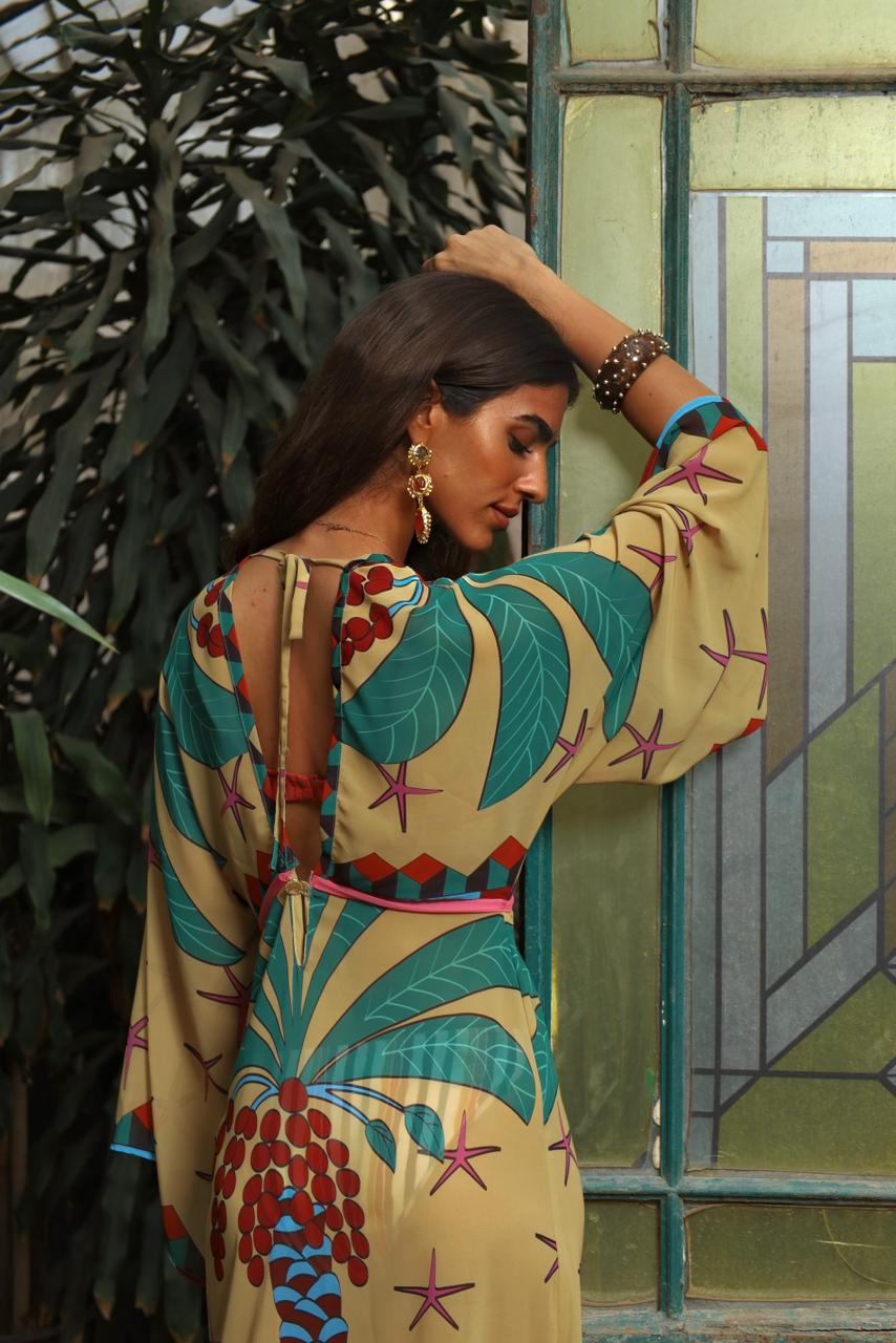 Golden Palms | Cover-Up Dress