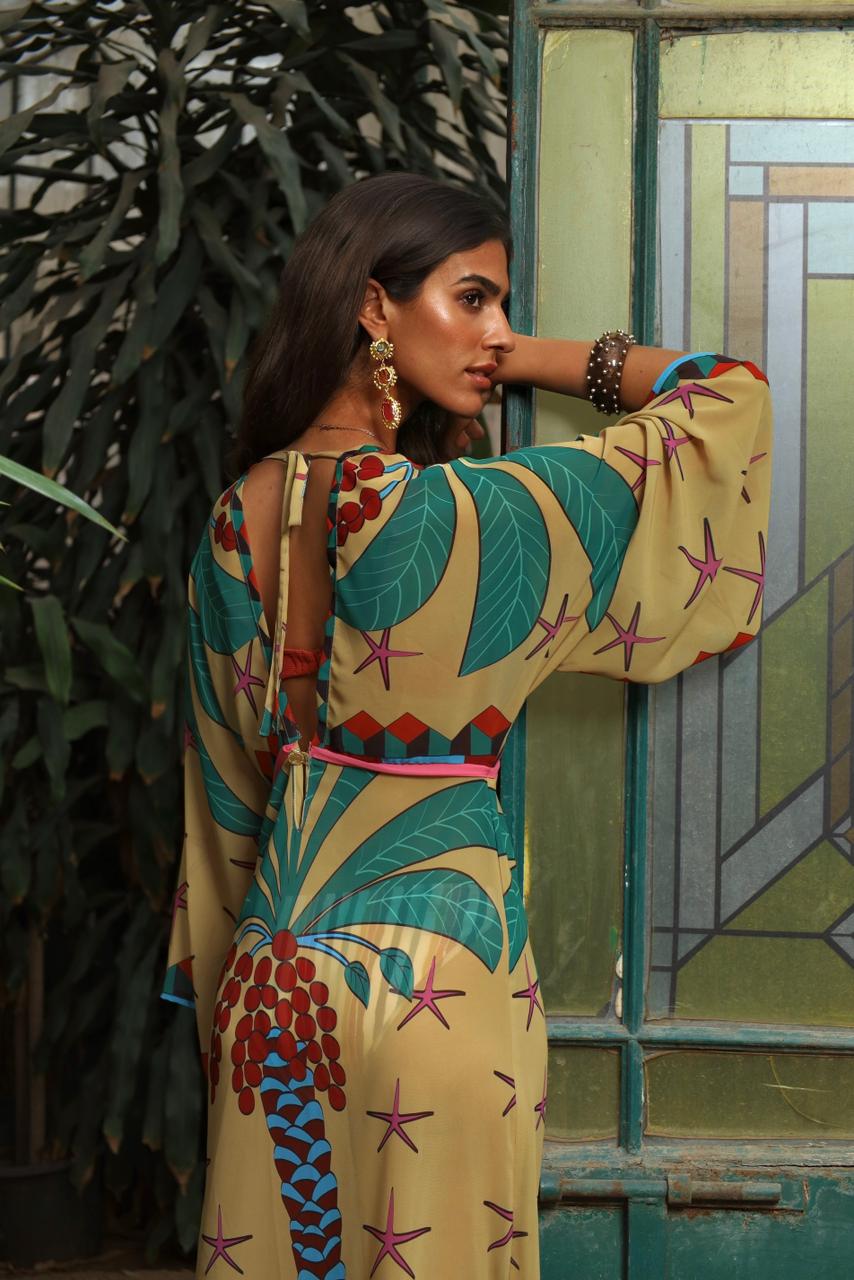 Golden Palms | Cover-Up Dress