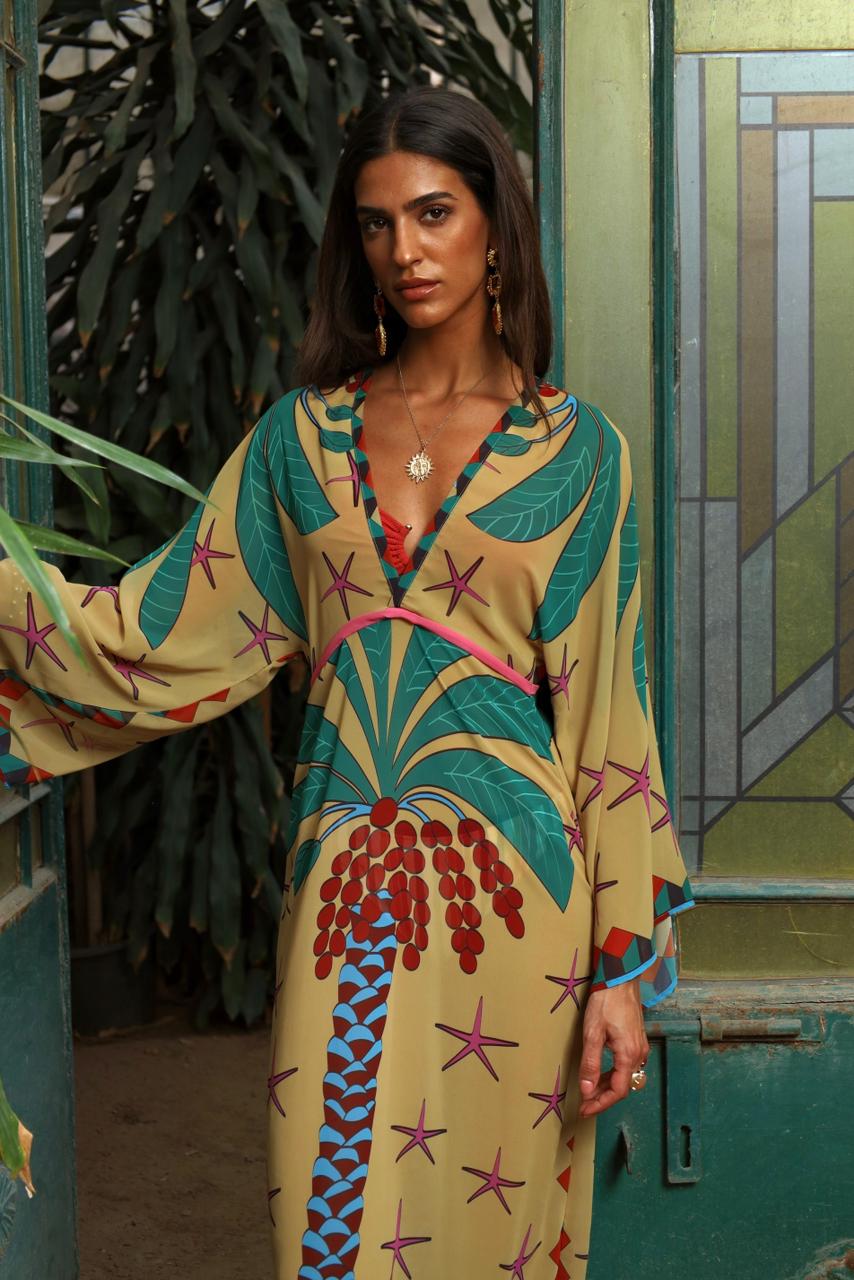 Golden Palms | Cover-Up Dress