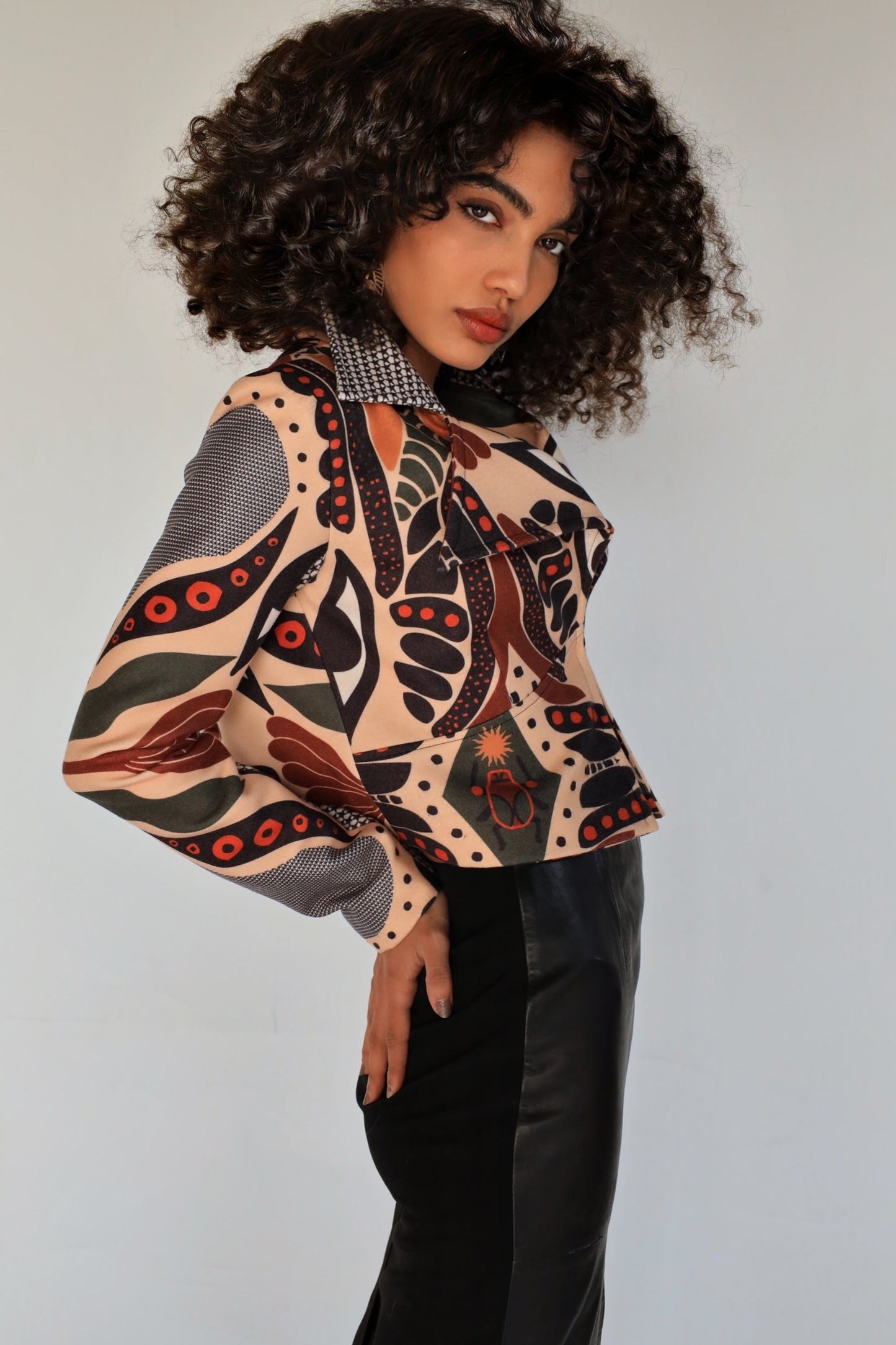 The Eye of Horus | Fitted Cropped Jacket