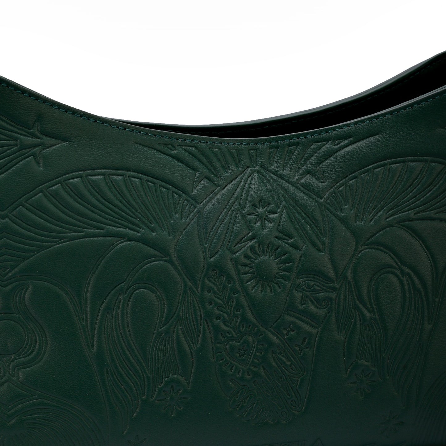 Bound in Light | Green Fringe Leather Bag