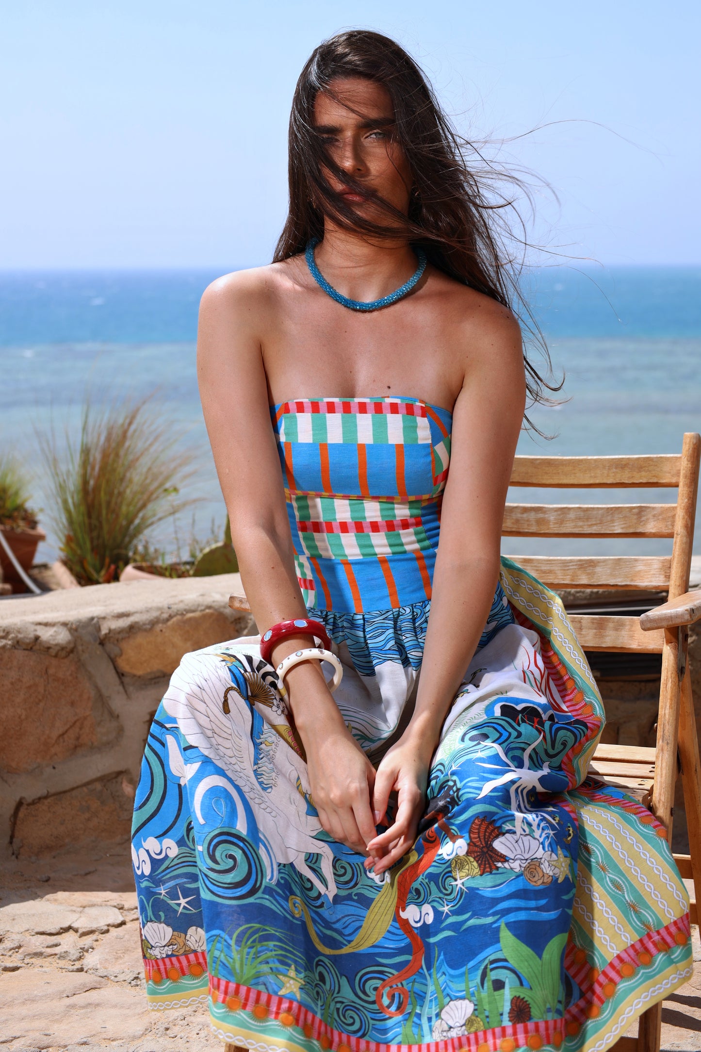 The Mystical Sun Mermaids | Linen Dress
