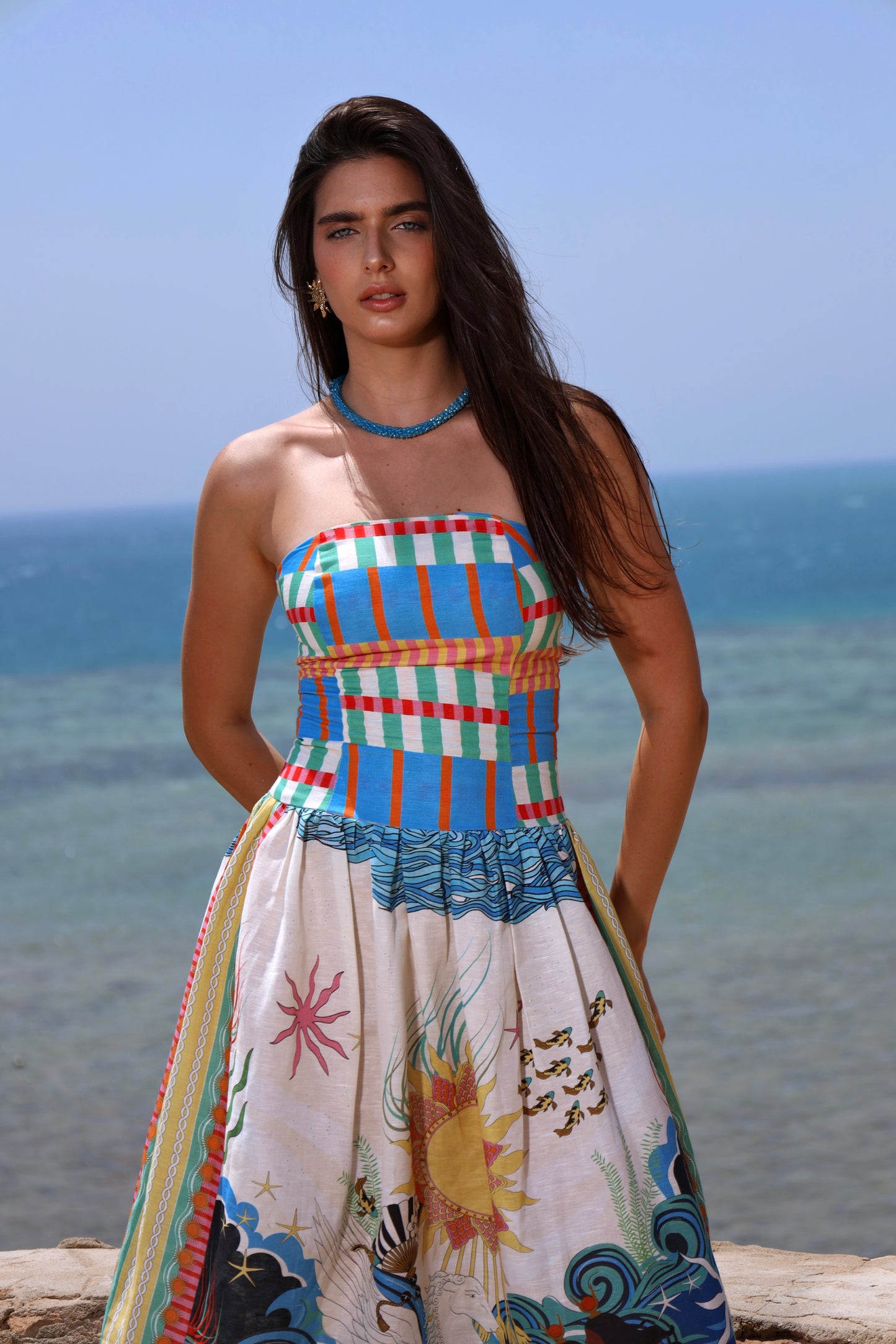 The Mystical Sun Mermaids | Linen Dress