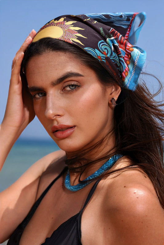 The Mystical Sun Mermaids | Mini Scarf