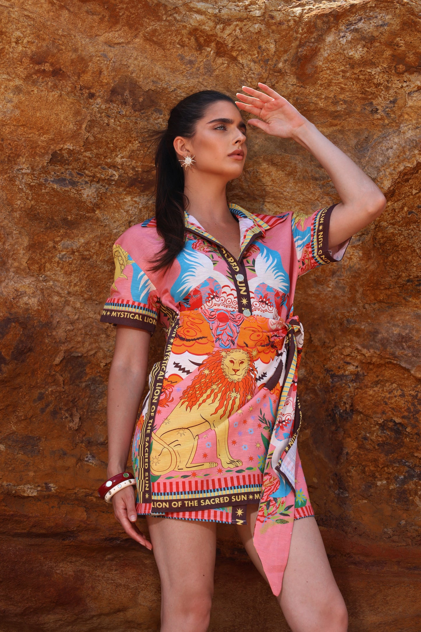 The Mystical Lion | Linen Dress