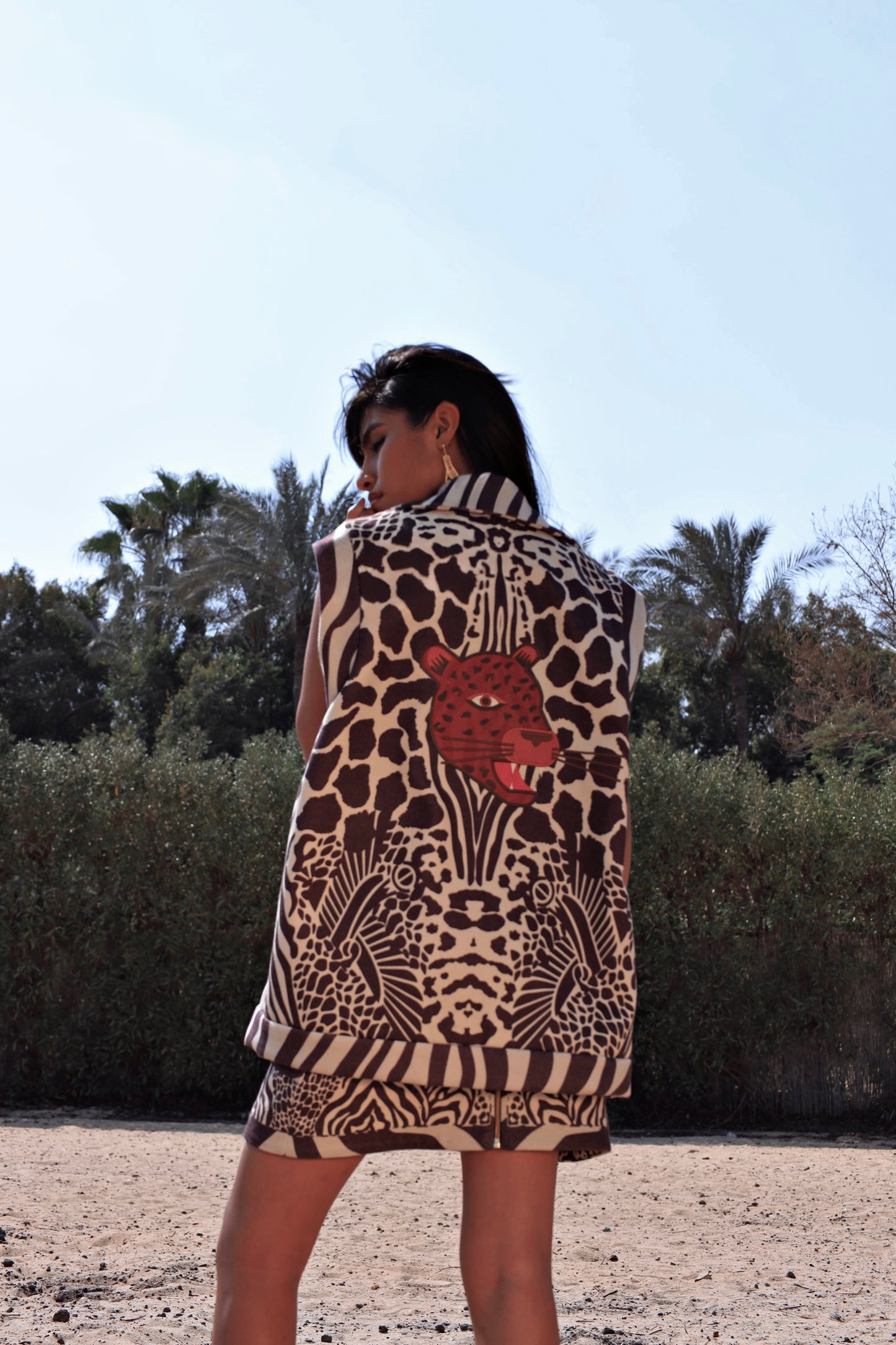 Nefaur | Embroidered Vest | Brown