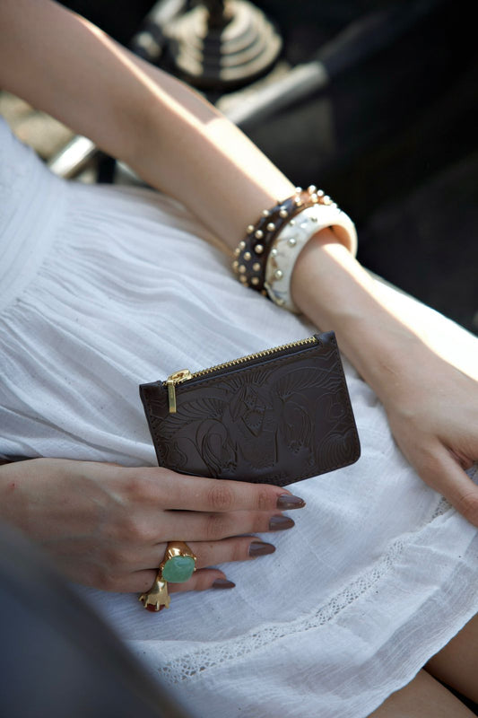 Bound in Light | Brown Leather Mini Wallet